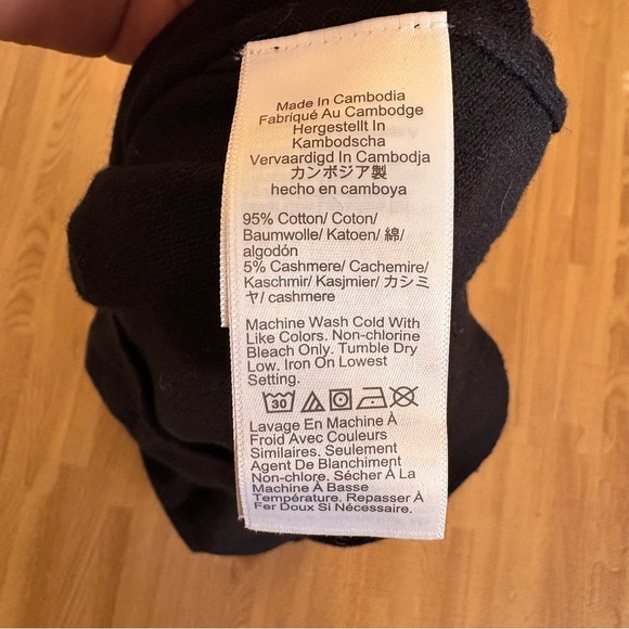 J.Crew Cotton-Cashmere Short Sleeve Sweater Black XS NWT - Picture 7 of 10